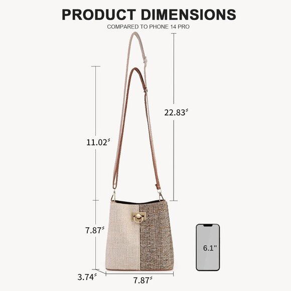 Brown PU Leather Crossbody Bag for Women, Stylish, Durable, Multiple Pockets - Picture 2 of 7